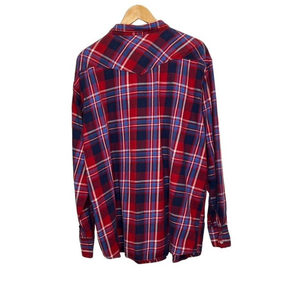Windriver Red Plaid Button Down Shirt 100% Cotton Size 2XL - Picture 2 of 11